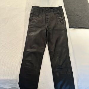 J Brand Faux Leather Black Straight Leg Women's pants